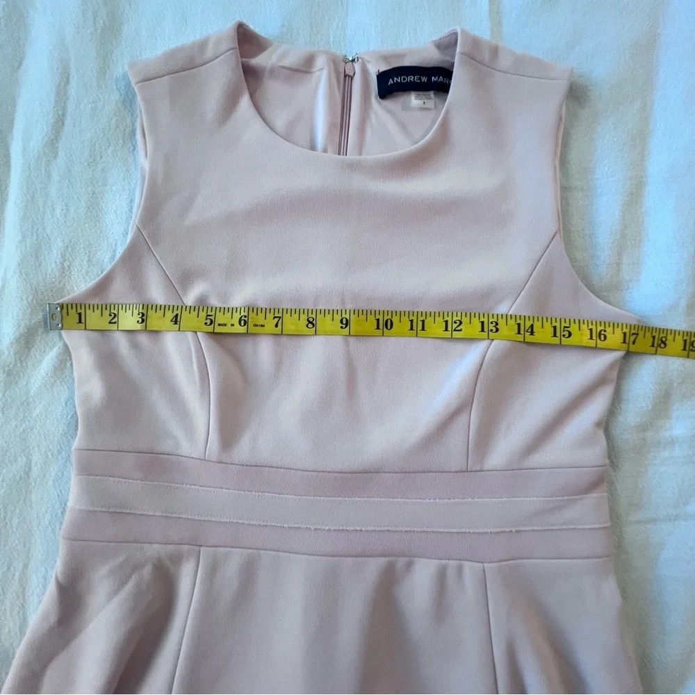 Andrew Marc Scoopneck Sleeveless A-Line Mini Dress Dusty Pink Women’s Size 8 NWT - Picture 11 of 14